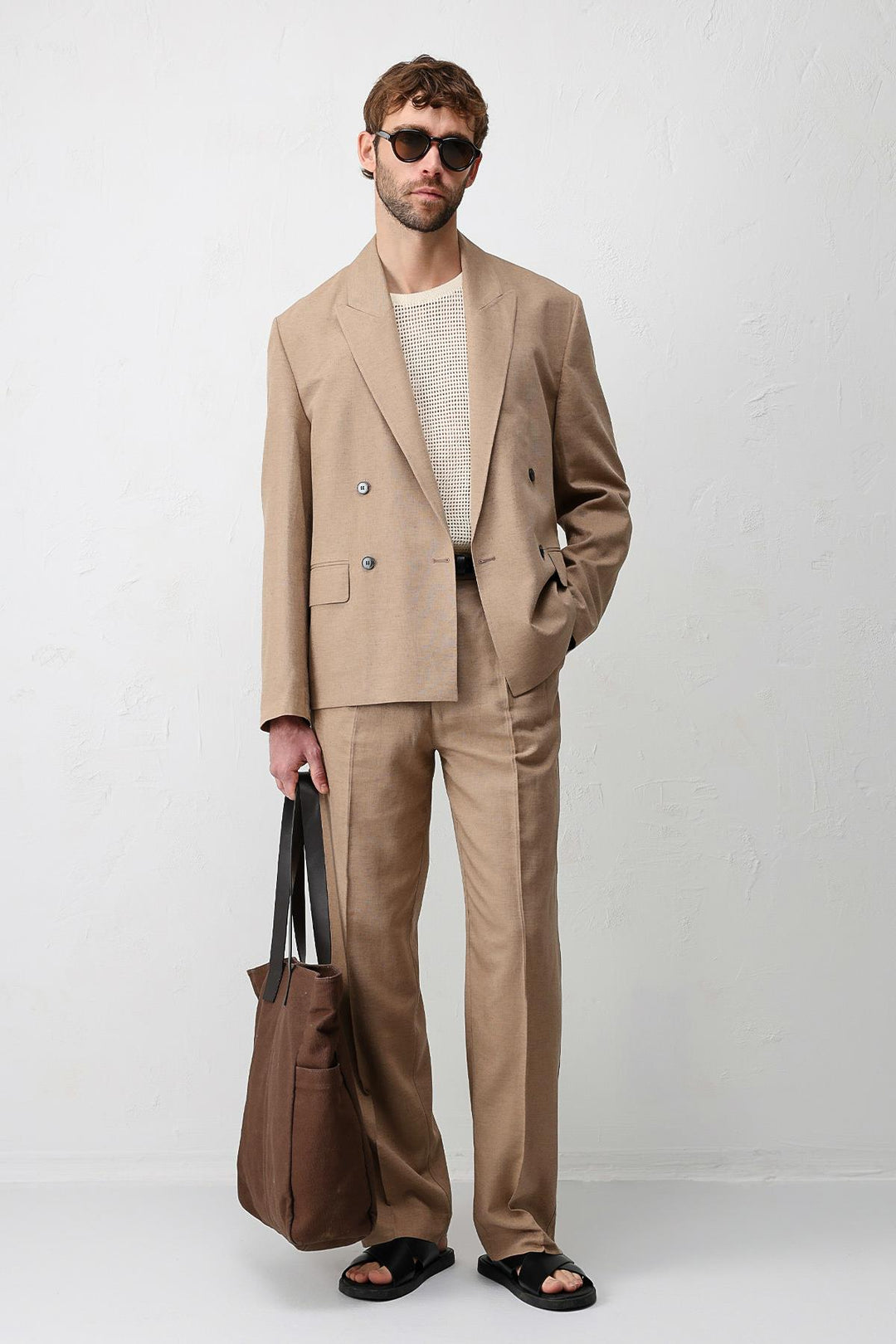 ANT Antioch Vizon Relax Fit Keten Karışımlı Erkek Blazer Ceket - Danville