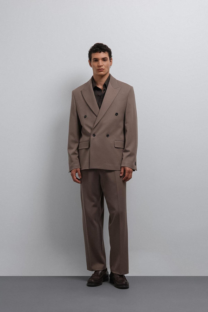 ANT Antioch Mink Relax Fit Double Breasted Men's Blazer Jacket - Rock Island