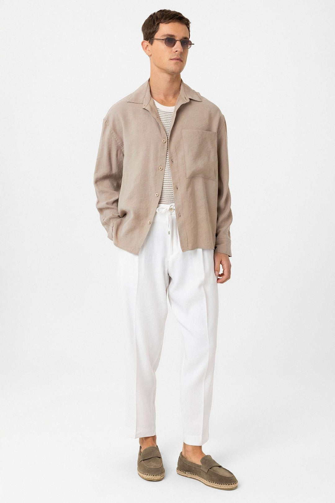 ANT Antioch Mink Relax Fit Modal Fabric Men's Shirt - Bradford