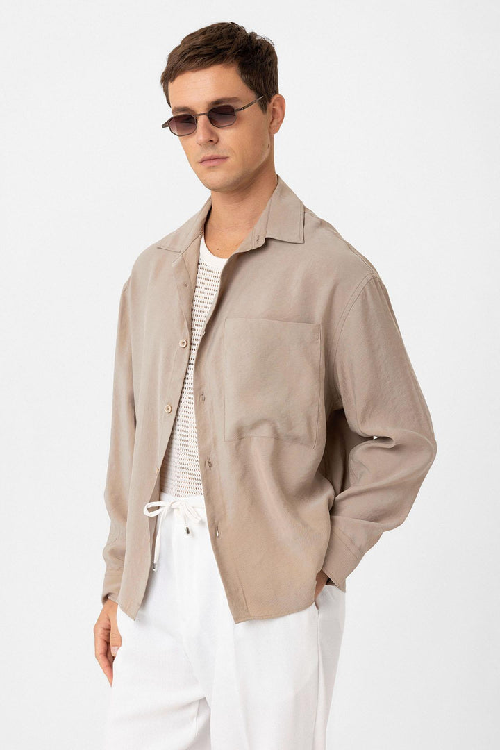 ANT Antioch Mink Relax Fit Modal Fabric Men's Shirt - Bradford