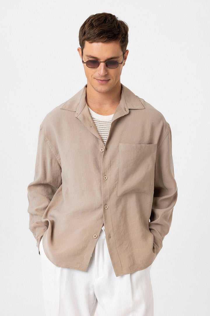 ANT Antioch Mink Relax Fit Modal Fabric Men's Shirt - Bradford
