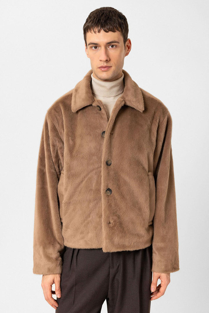 ANT Antioch Mink Relax Fit Soft Textured Men's Coat - Hoogeveen