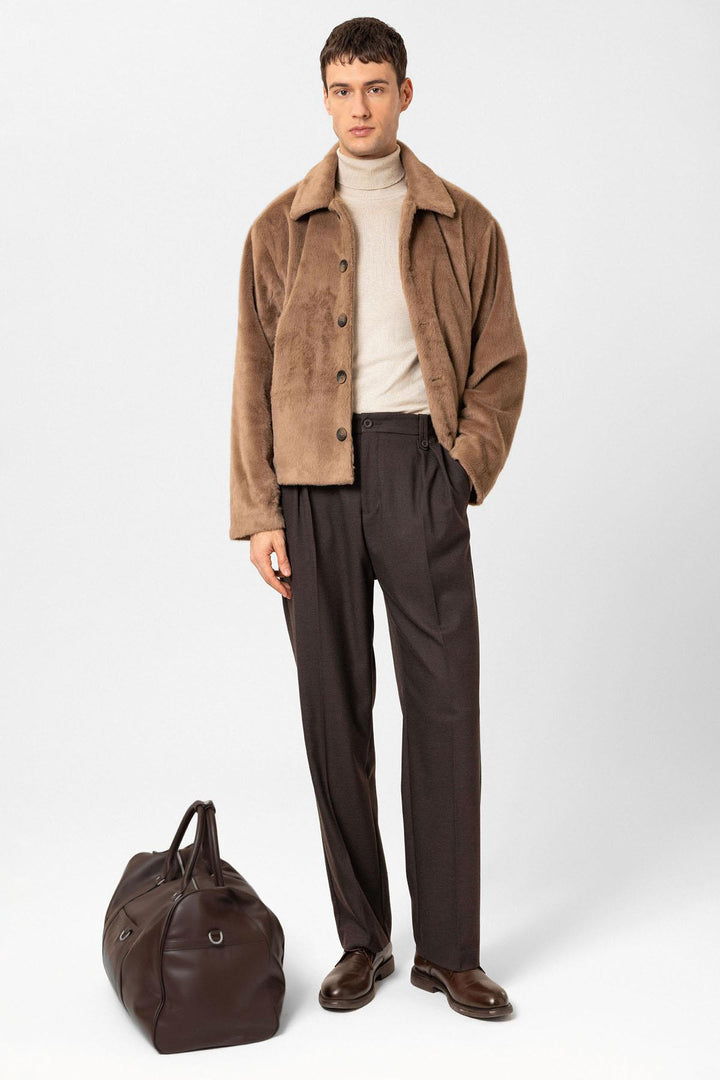 ANT Antioch Mink Relax Fit Soft Textured Men's Coat - Hoogeveen