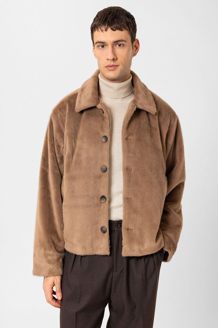 ANT Antioch Mink Relax Fit Soft Textured Men's Coat - Hoogeveen
