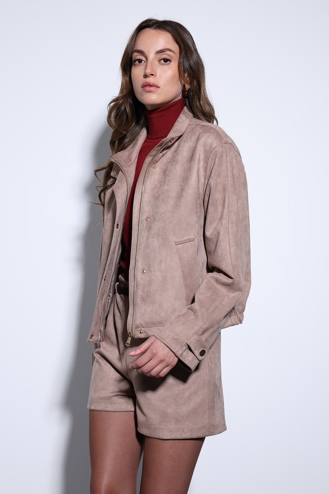 ANT Antioch Mink Suede Bomber Jacket - Cuauhtémoc