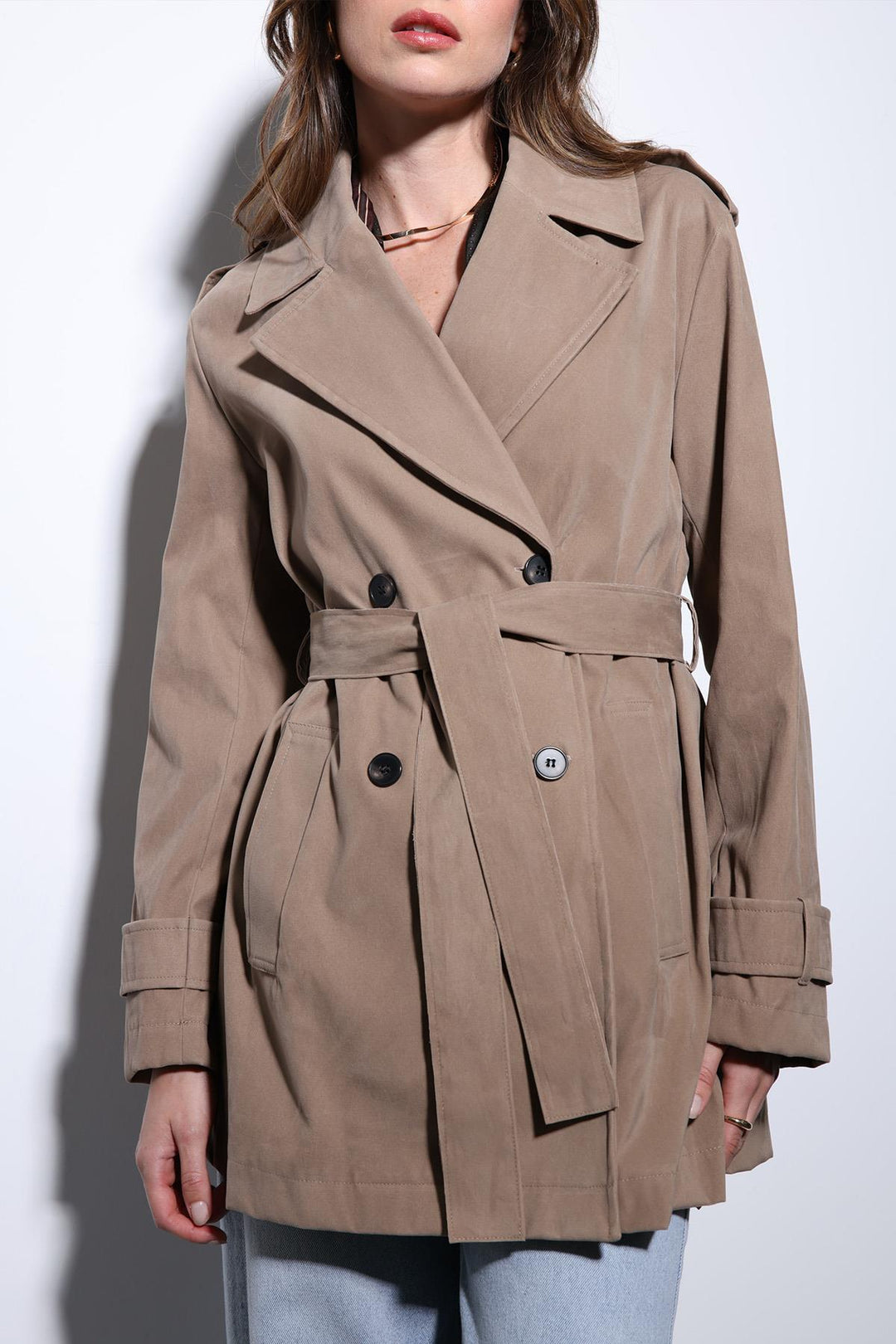 ANT Antioch Vizon Süet Görünümlü Kadın Trençkot - Whangarei