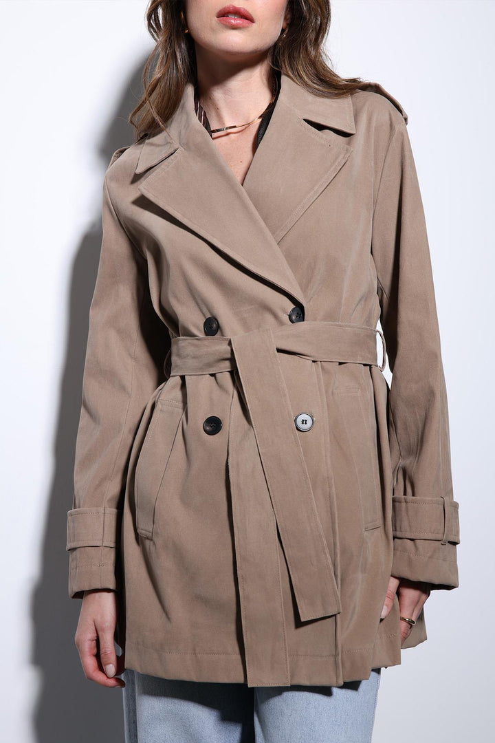 ANT Antioch Vizon Süet Görünümlü Kadın Trençkot - Whangarei