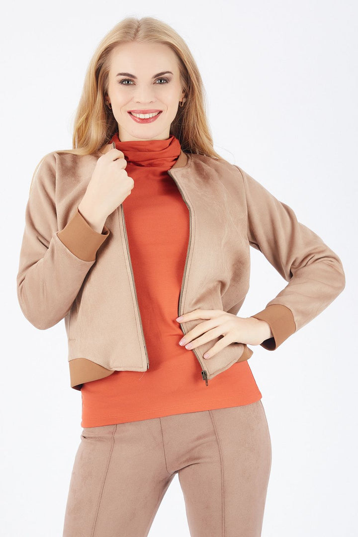 SNS Vizon Collar and Cuff Reversed Seam Suede Jacket - Borken