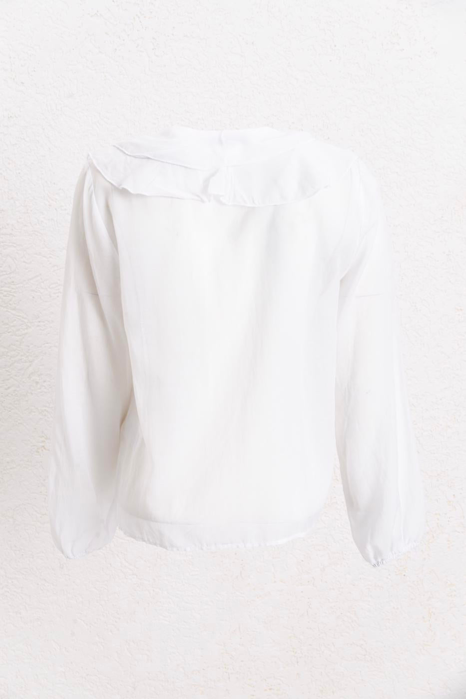 BSL Women Volanlı Cotton Gömlek - Donostia