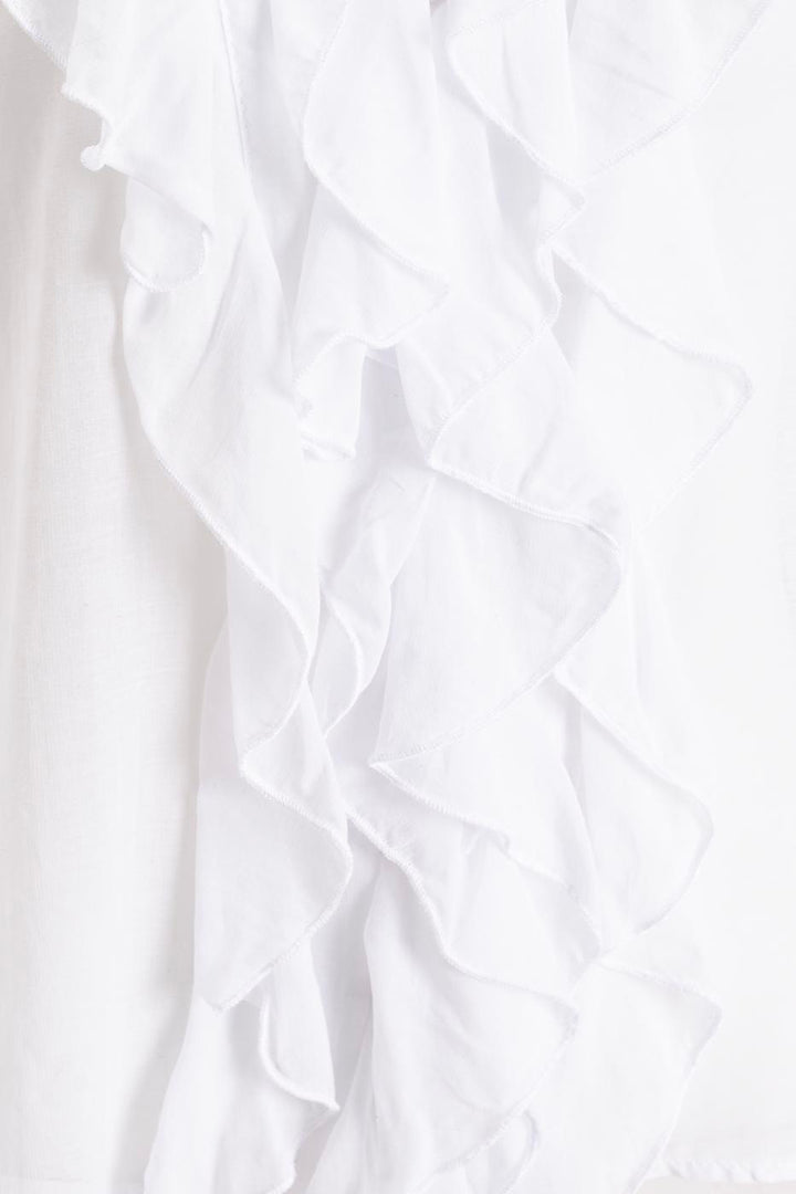 BSL Women Volanlı Cotton Gömlek - Donostia