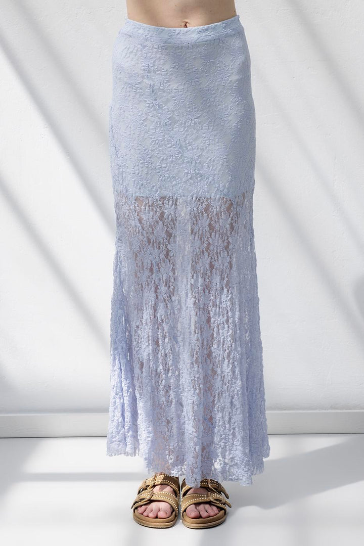 BSL Women Flounced Lace Midi Skirt - Pearland