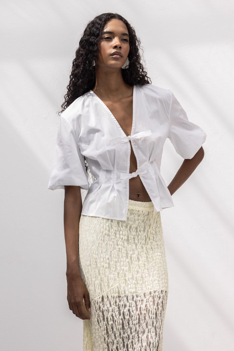 BSL Women Flounced Lace Midi Skirt - Kobryn