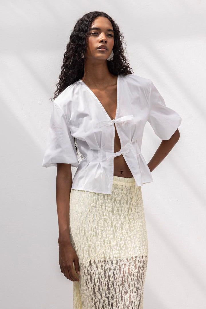 BSL Women Flounced Lace Midi Skirt - Kobryn
