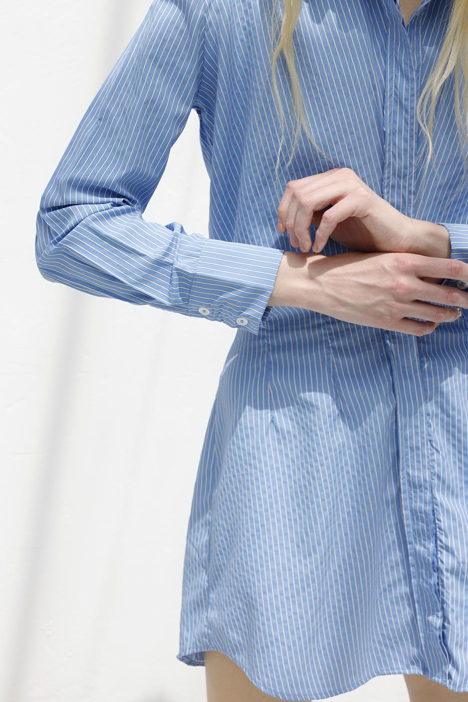 BSL Women Shirt Dress with Flounce Skirt Detail - Graz