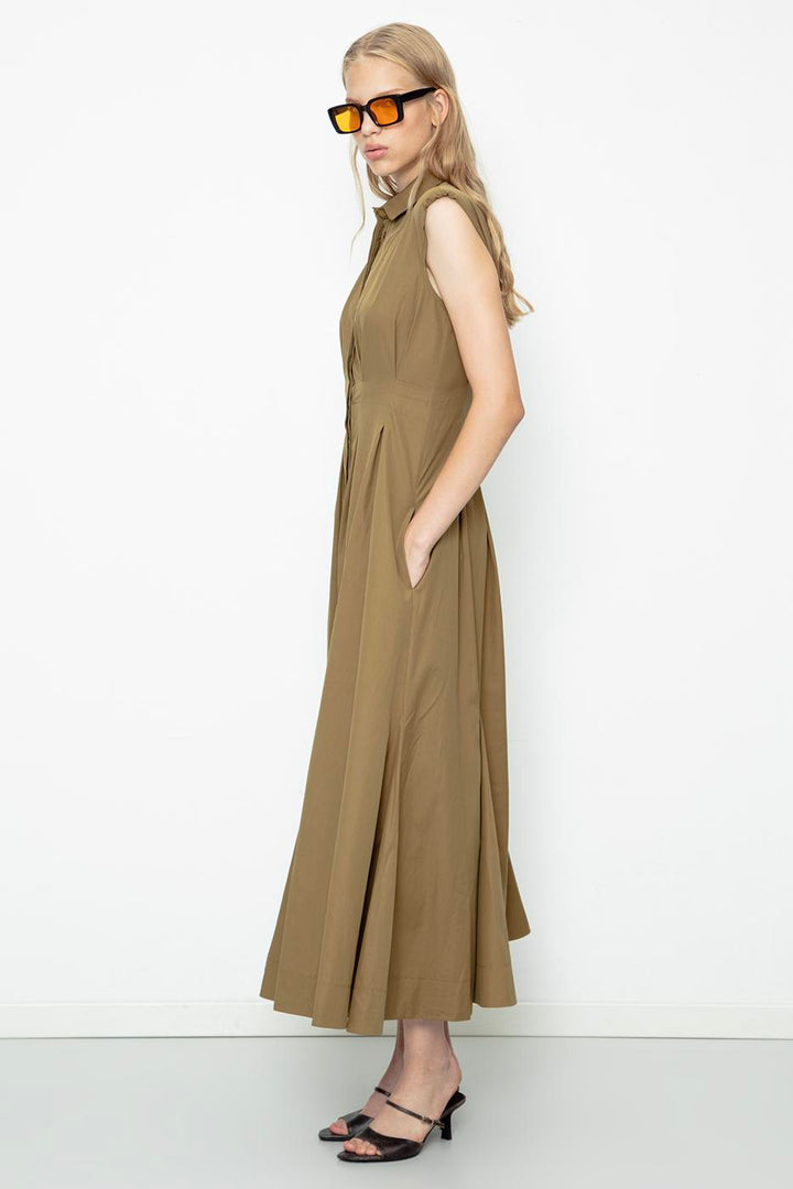BSL Women Flounced Midi Shirt Dress - Auckland