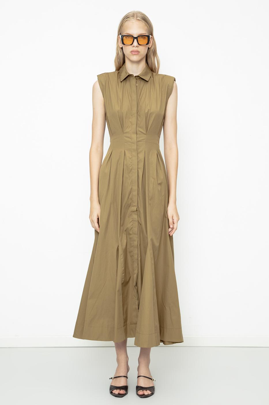 BSL Women Flounced Midi Shirt Dress - Auckland