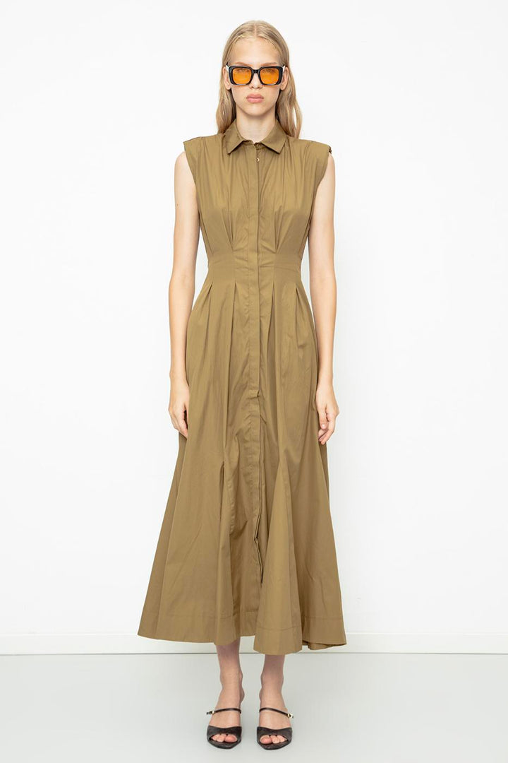 BSL Women Flounced Midi Shirt Dress - Auckland