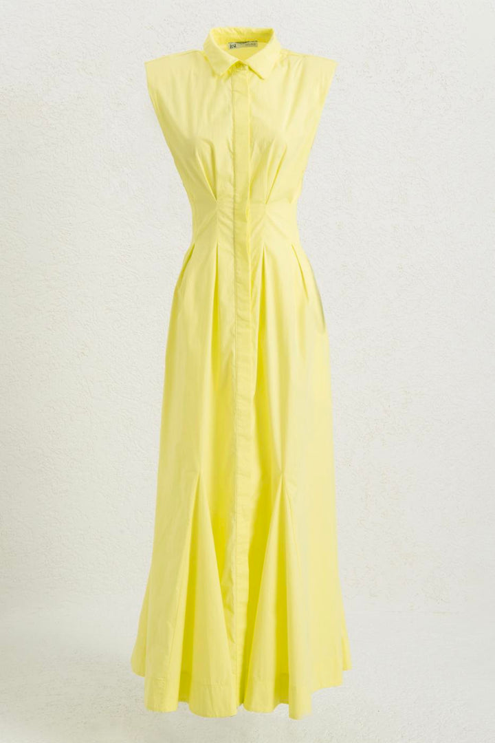BSL Women Flounced Midi Shirt Dress - Apple Valley