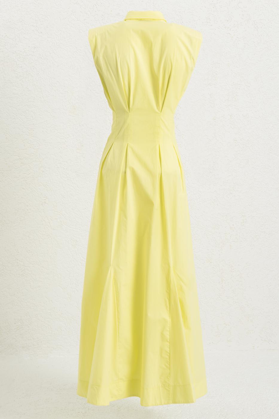 BSL Women Flounced Midi Shirt Dress - Apple Valley