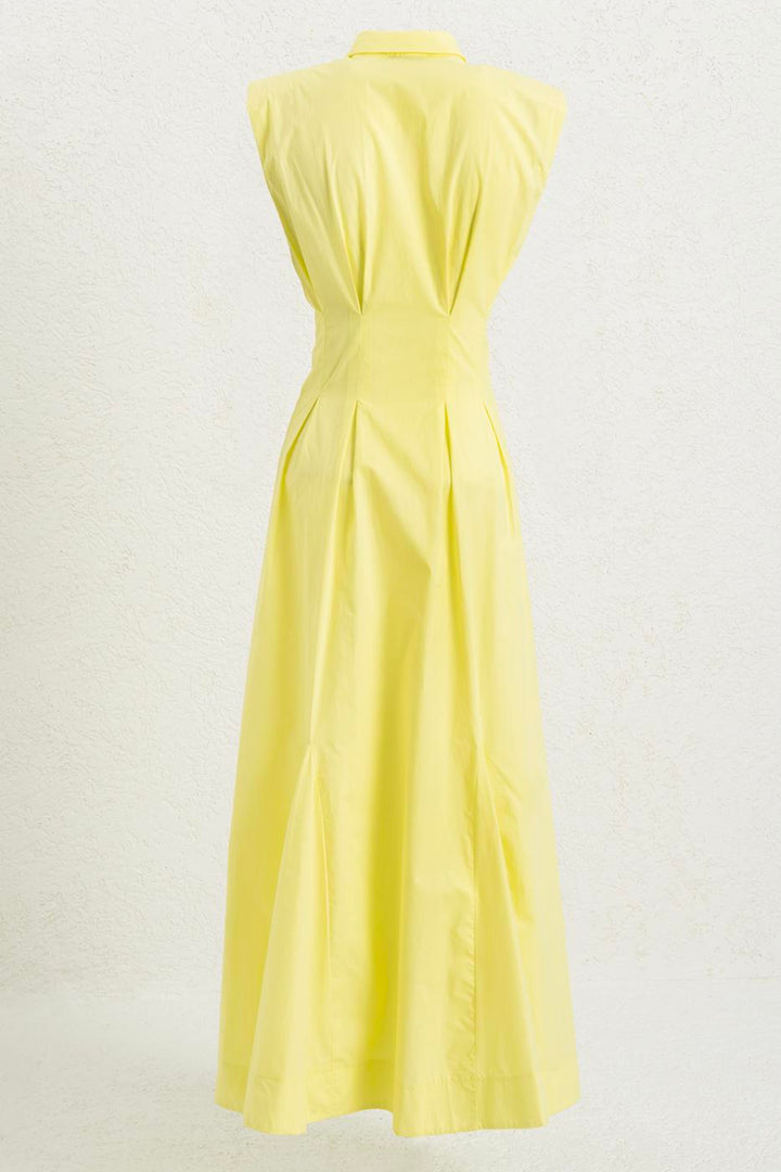 BSL Women Flounced Midi Shirt Dress - Apple Valley