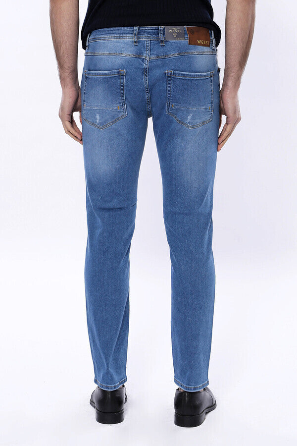 WSS Washed Blue Men Jeans  - Singen