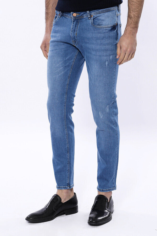 WSS Washed Blue Men Jeans  - Singen