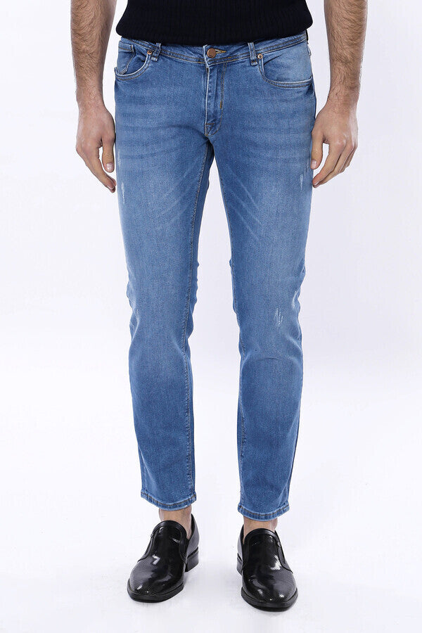 WSS Washed Blue Men Jeans  - Singen