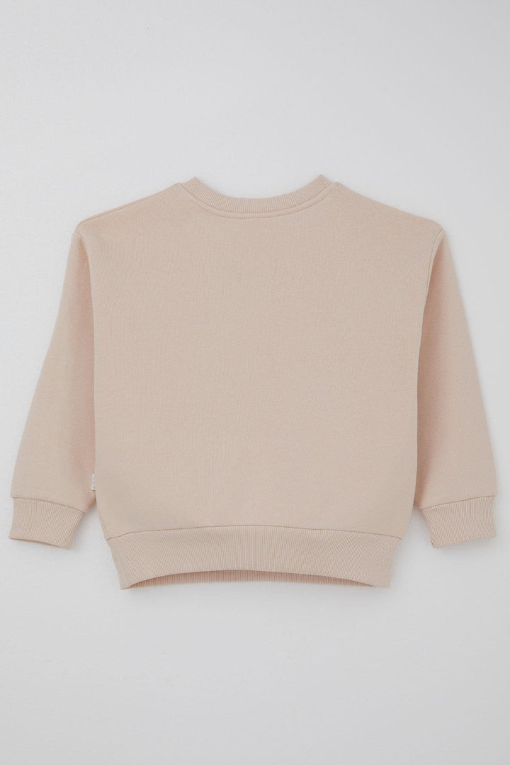 BRE West Girl Child Tracksuit Set Glitter Bow Printed 4-7 Years, Powder - Hoboken