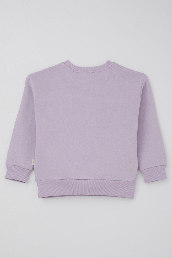 BRE West Girl Child Tracksuit Set Glitter Bow Printed 4-7 Years, Lilac - DeKalb