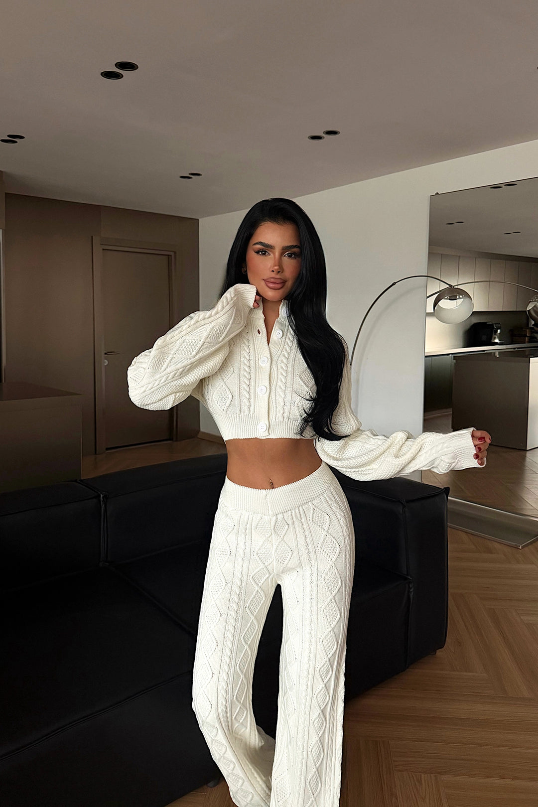 EYY Women White 3-Piece Knit Set - Irákleio