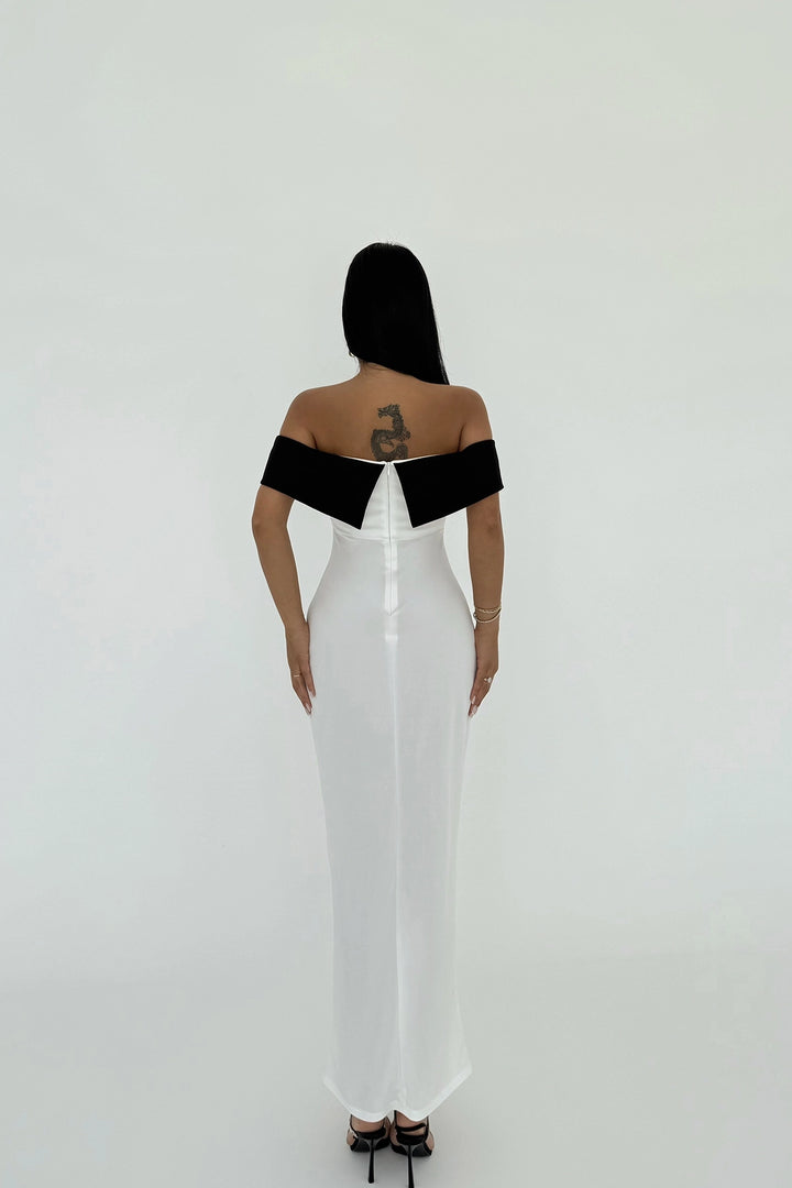 EYY Women White Basic Midi Dress - Burgos