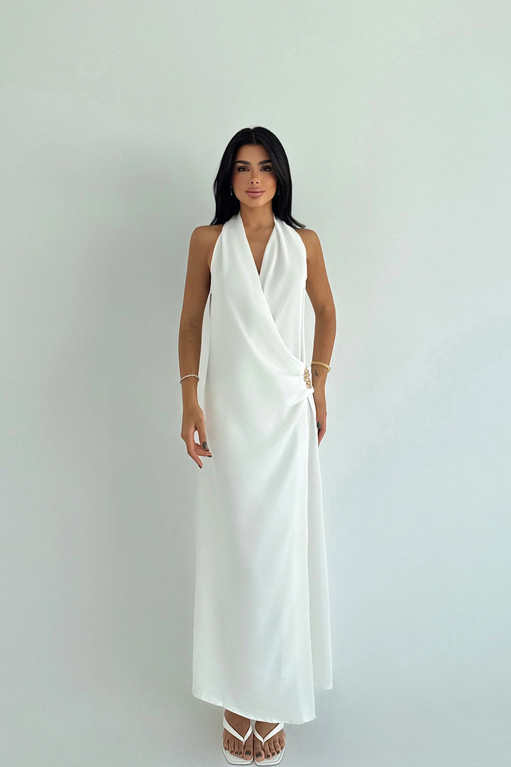 EYY Women White Constas Accessory Detail Dress - Springfield