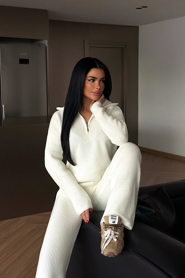 EYY Women Beyaz Nalani Örme Takımı - Dublin