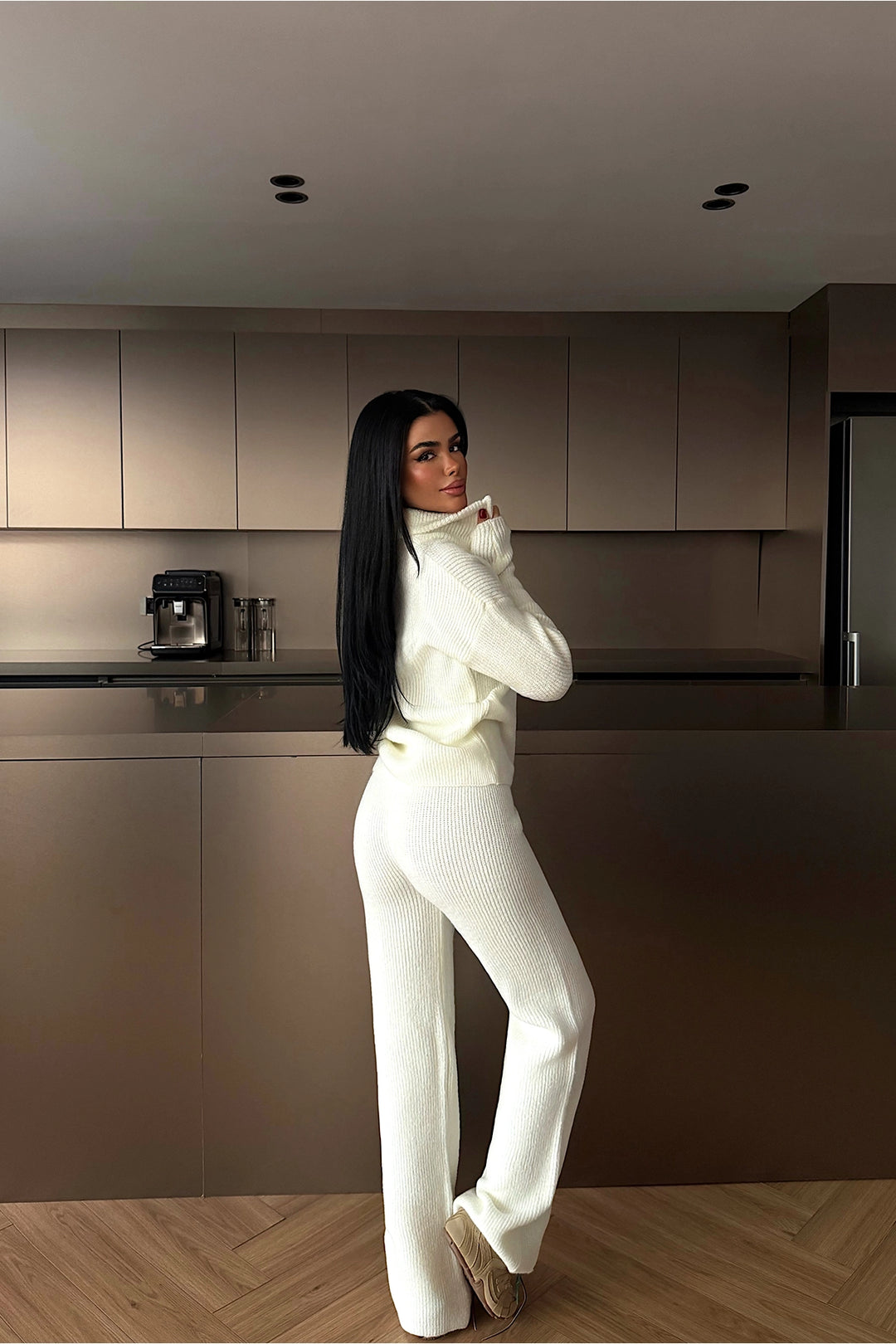 EYY Women Beyaz Nalani Örme Takımı - Dublin