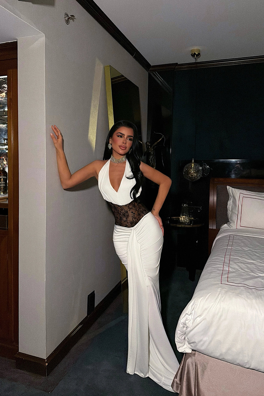 EYY Women White Nutty Dress with Lace Details - Florence-Graham