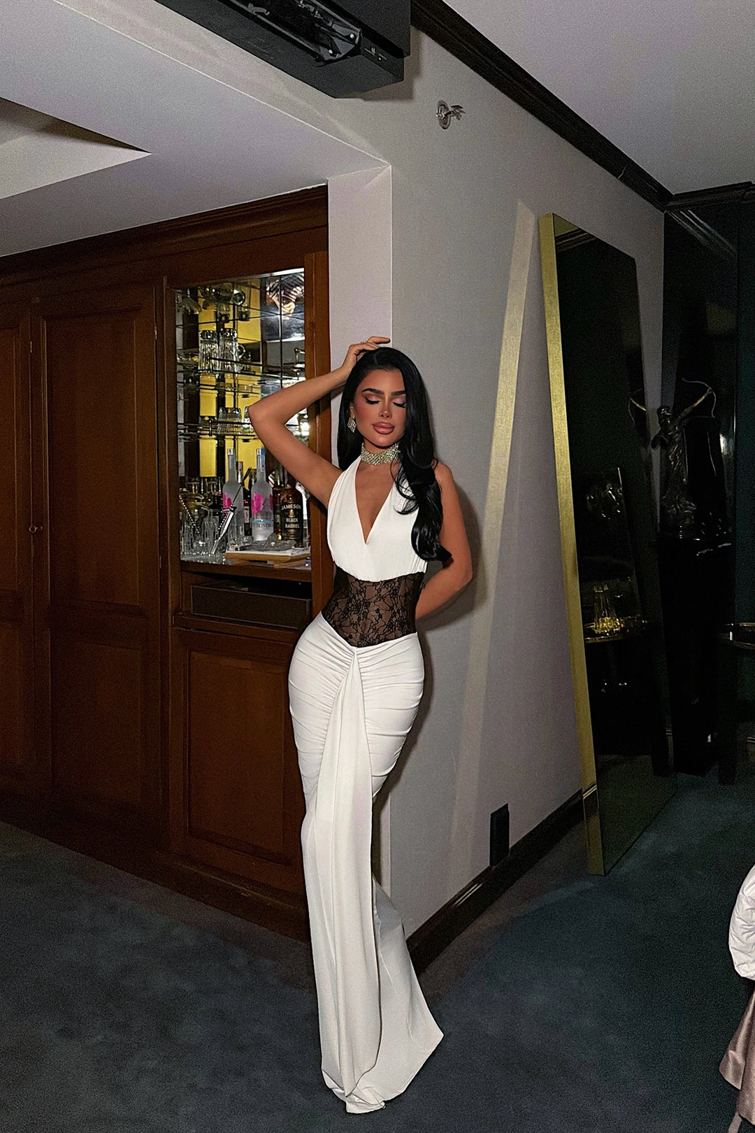 EYY Women White Nutty Dress with Lace Details - Florence-Graham