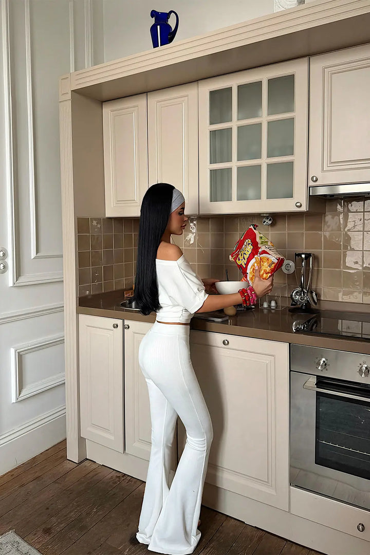EYY Women White Pants Set - Titusville