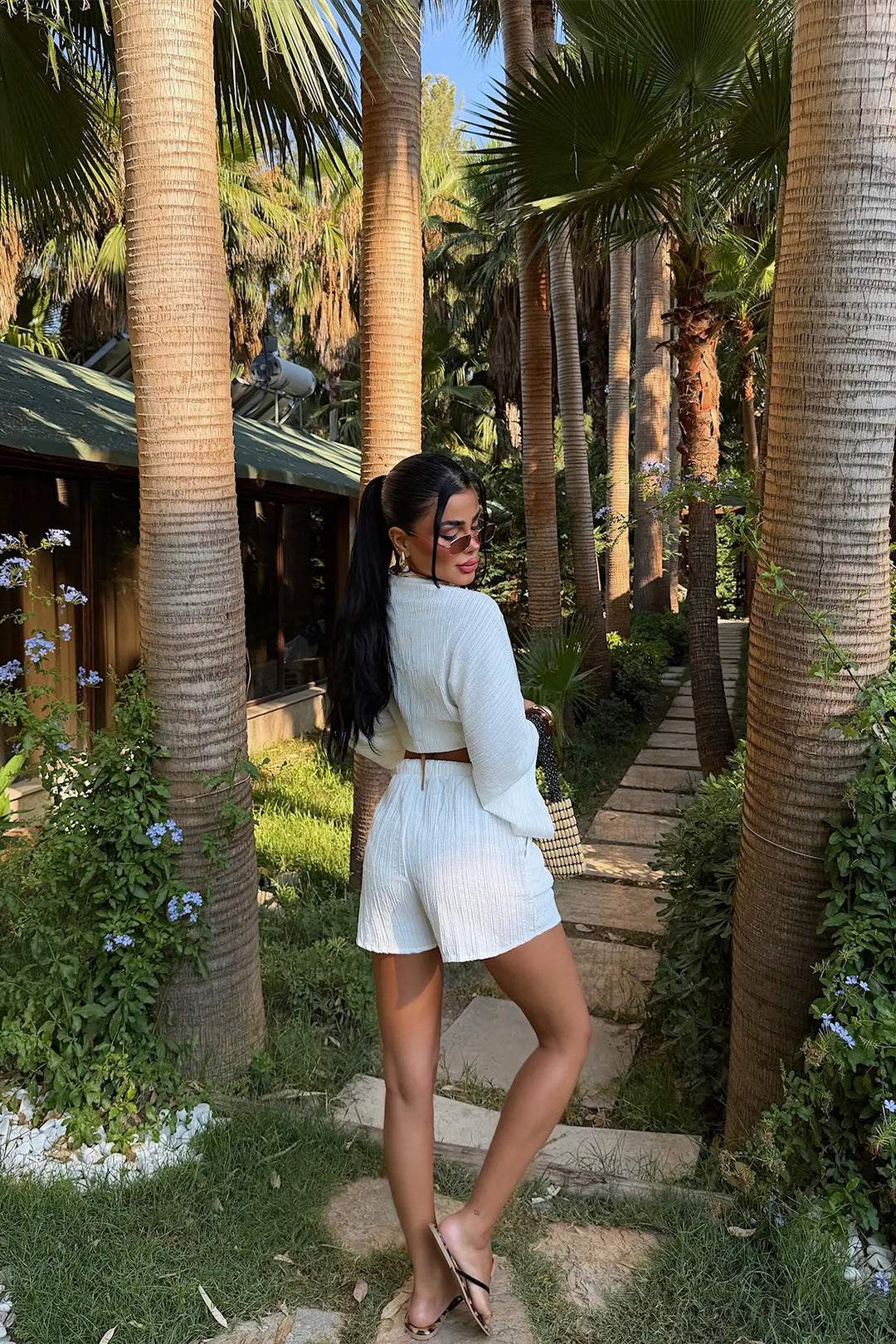 EYY Women White Shorts Set - Clinton