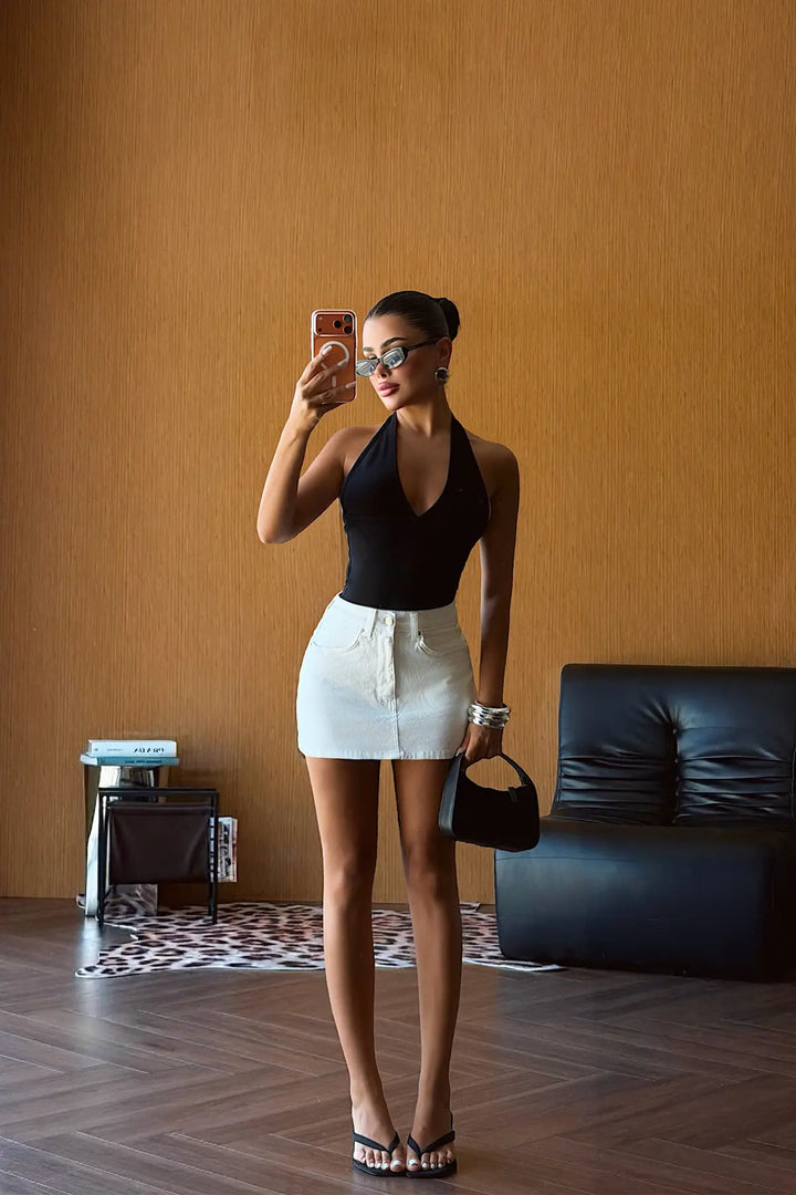 EYY Women White Skirt with Pockets - Romeoville