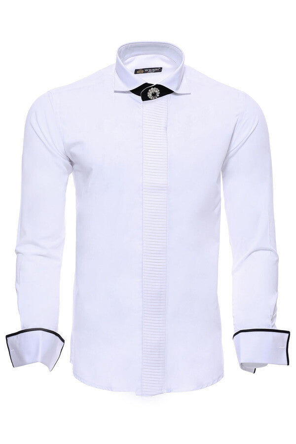 WSS White Tuxedo Shirt  - Draper