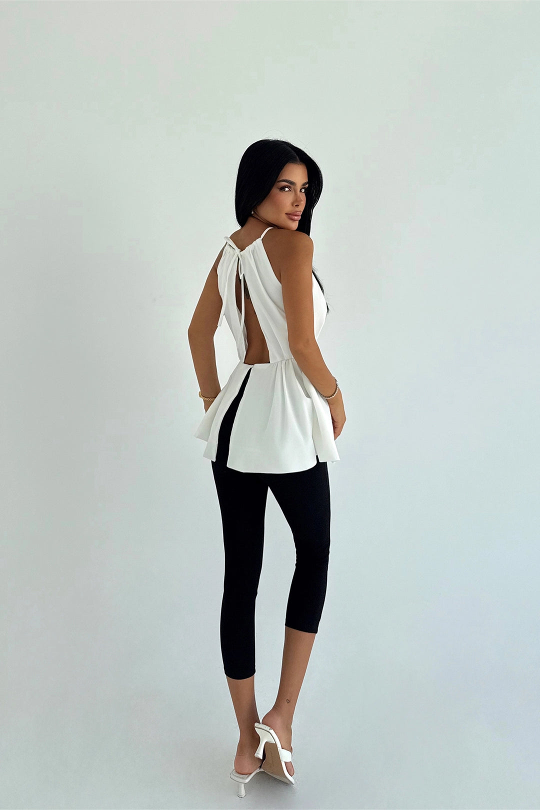 EYY Women White Smocked Blouse - Uster