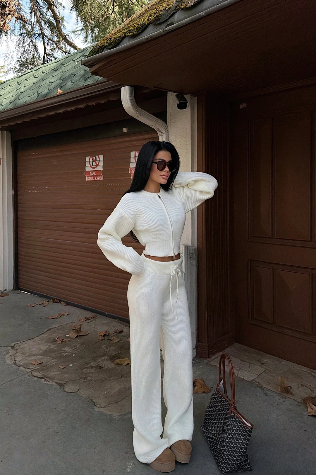 EYY Women White Zaria Knit Set - Newark