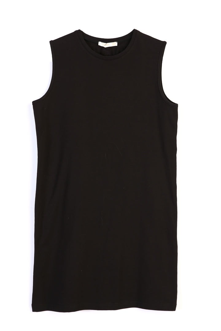 TLD Women Allday Black Collar Embroidered Sleeveless T-shirt Tunic - Mankato