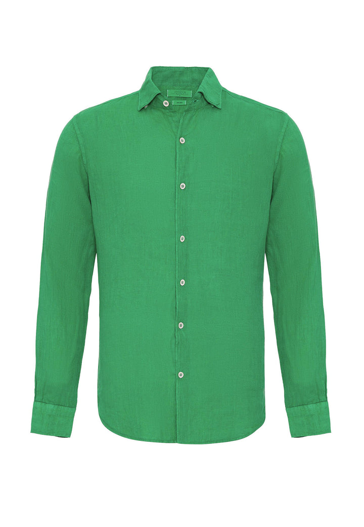 ANT Collar Button Detailed 100% Linen Men's Shirt - Arlington