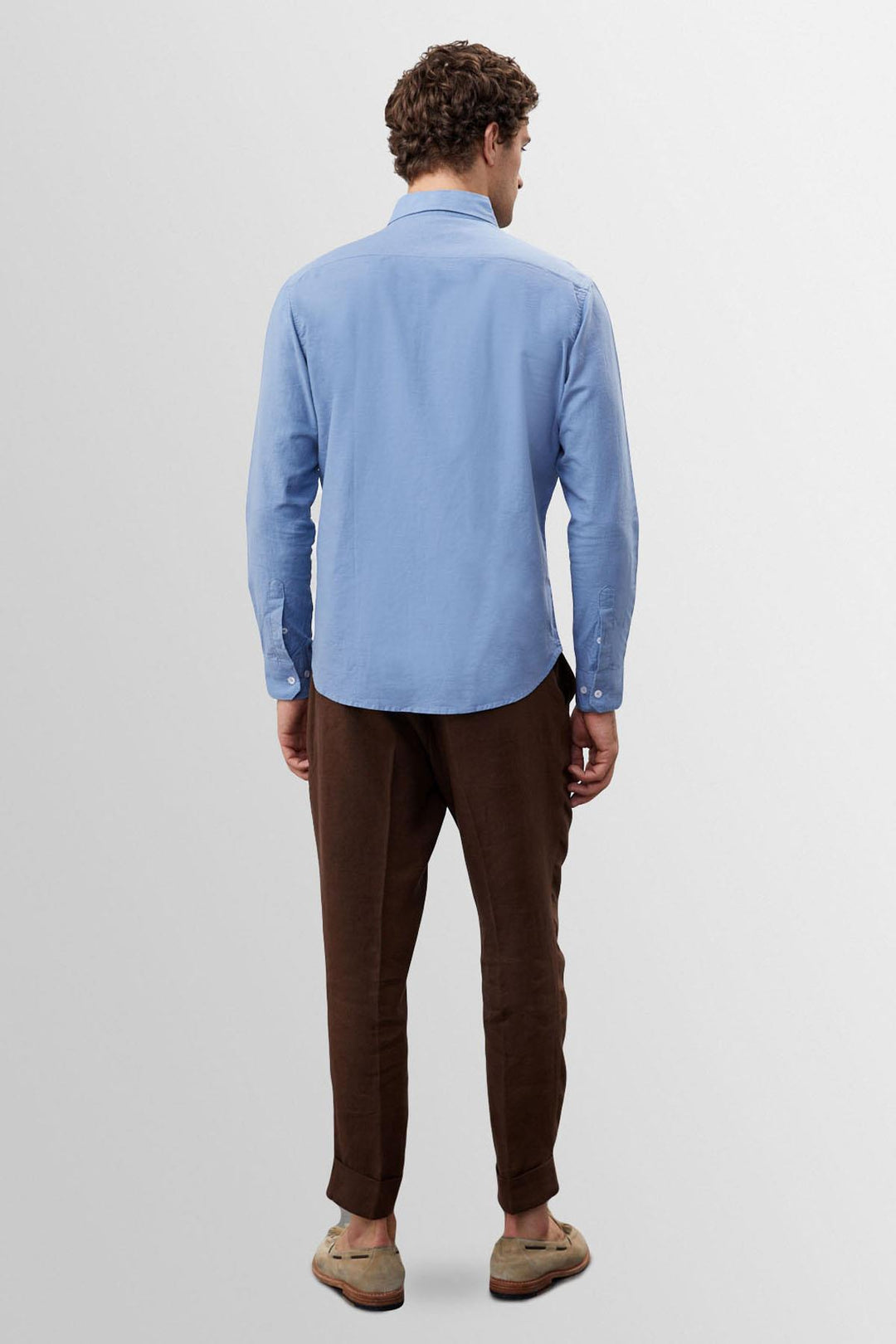 ANT Collar Button Detailed 100% Linen Men's Shirt - Lincoln
