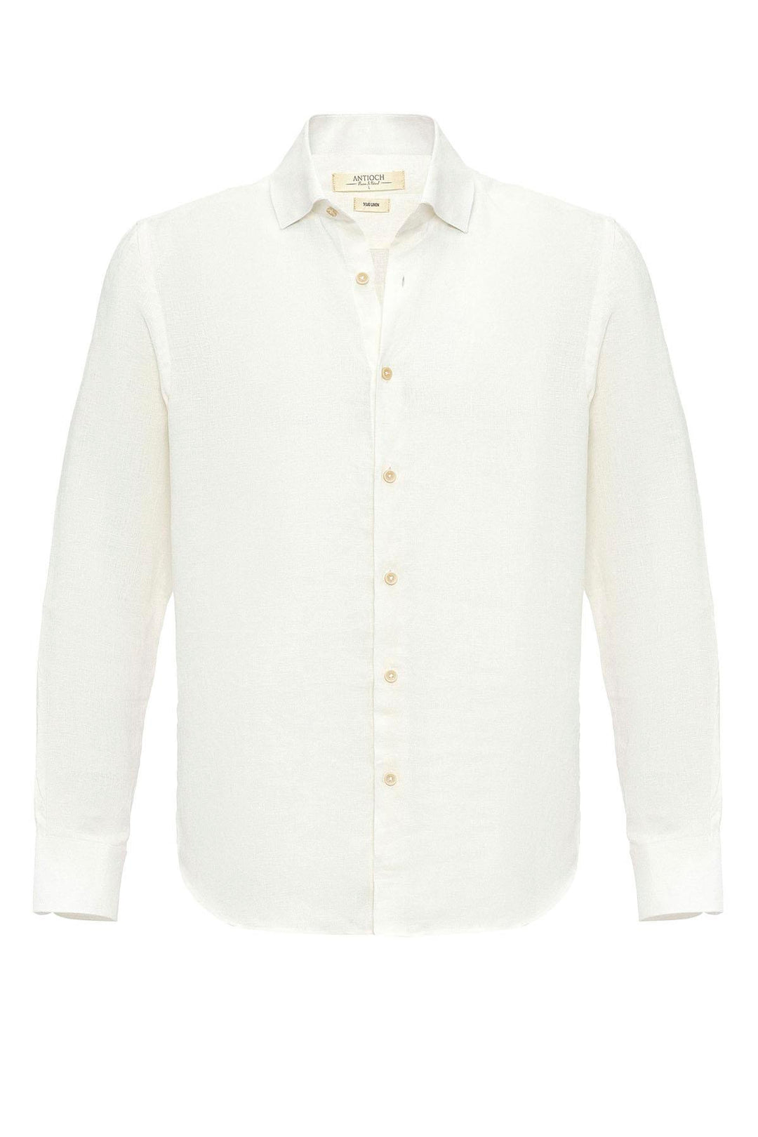 ANT Collar Button Detailed 100% Linen Men's Shirt - Bridgeport