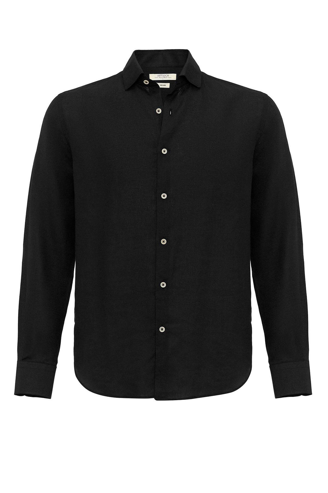 ANT Collar Button Detailed 100% Linen Men's Shirt - Augsburg