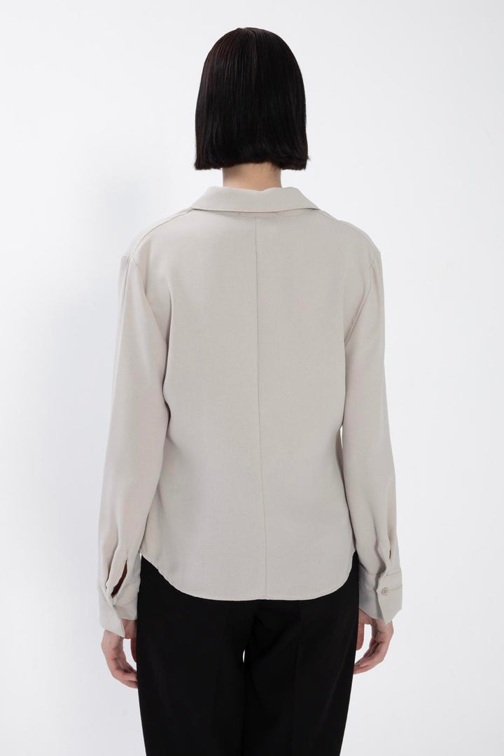 BSL Women Crepe Shirt with Side Ruffle Detail - Calpulalpan