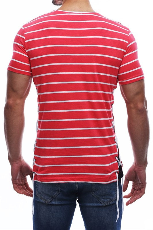 MDX Side Lace Red T-shirt 2567 - Stonecrest