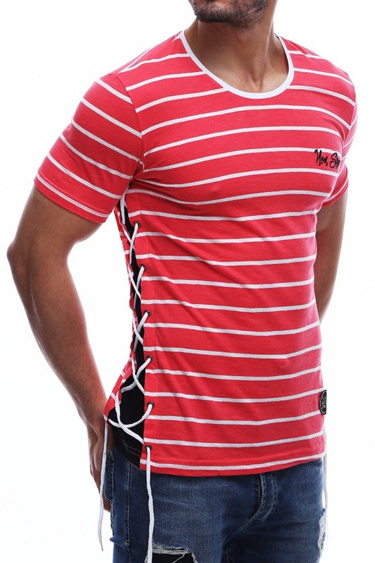 MDX Side Lace Red T-shirt 2567 - Stonecrest